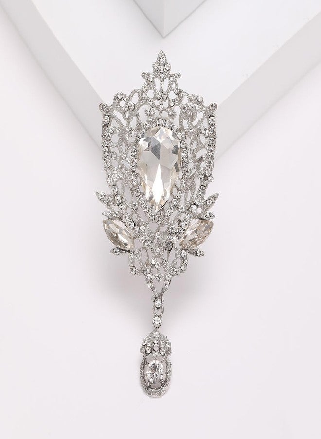 Ezing 6 Pcs Rhinestone Crystal Brooch Set for Wedding Bridal Bouquet Jewelry Brooches Lot (pt-106b) - Image 5