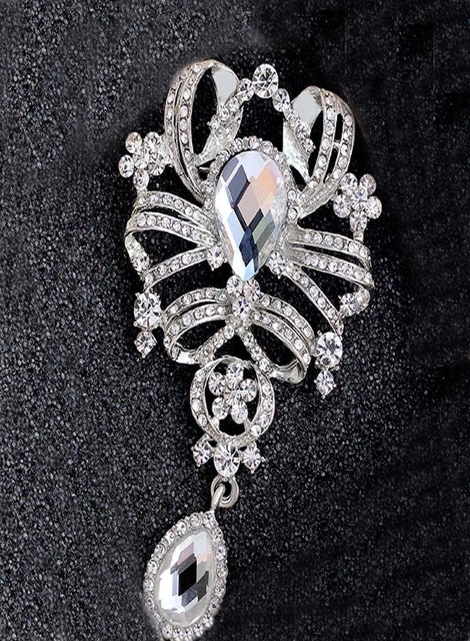 Ezing 6 Pcs Rhinestone Crystal Brooch Set for Wedding Bridal Bouquet Jewelry Brooches Lot (pt-106b) - Image 4