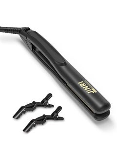 JINRI 3 in 1 Heated Hair Styling Tool Straightener Crimper and Hot Brush  Smooth AntiFrizz Finish  Electric Brush for Straightening and Styling M 