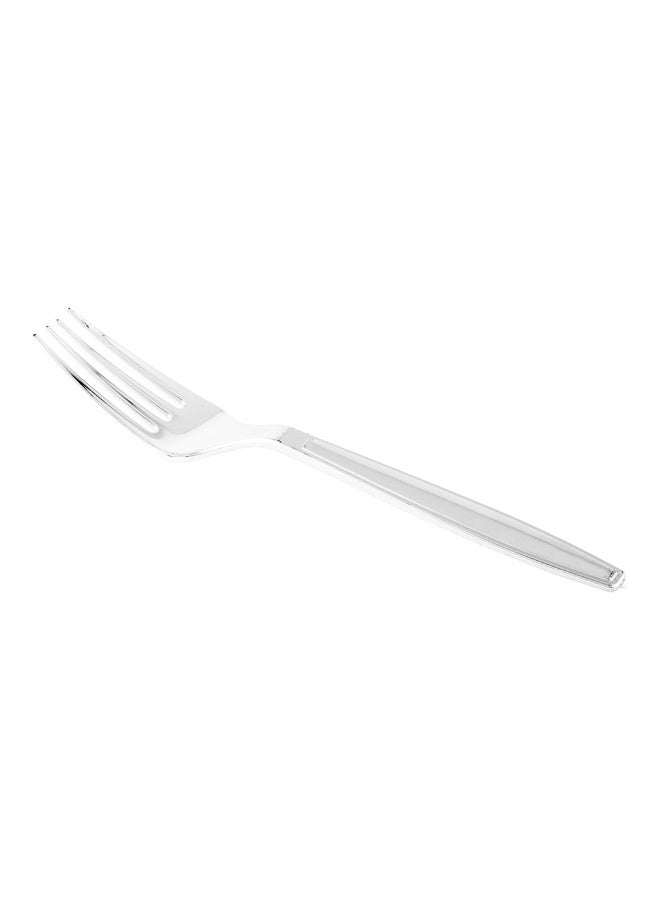 Restaurantware شوكة فضية قابلة للتصرف بطول 7 بوصات من أرجنتو، 250 قطعة من أدوات المائدة البلاستيكية القابلة لإعادة التدوير - مقاومة للكسر، لجميع أنواع الوجبات، شوكات بلاستيكية فضية - Image 1