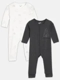 Broon Off White and Black