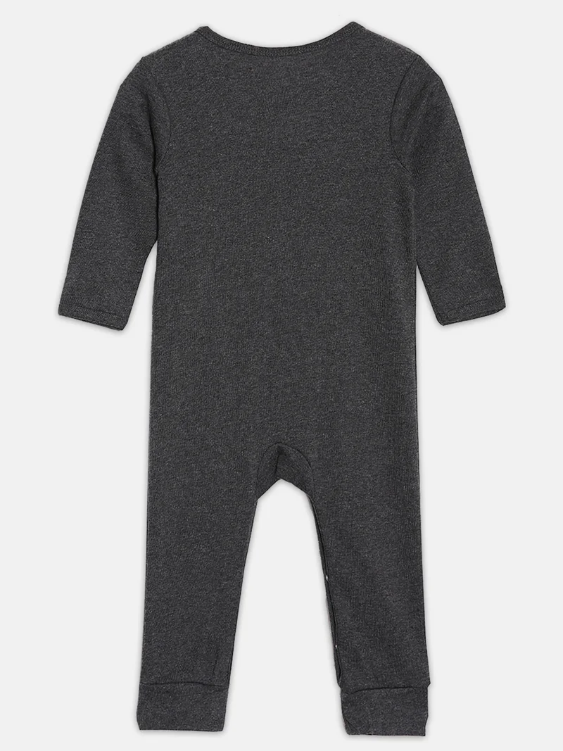 Broon Broon Infant Boys Off White and Black Printed Organic Cotton Sleepsuit Pack of 2
