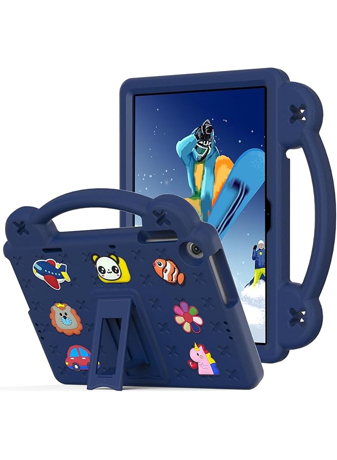 erorex Kids Tablet Case Tablet Case Children Friendly Diy Cute Design Handle With Stand Eva Lightweight Protective Cover Compatible With Galaxy Tab A9 8.7-Inch X116 Blue  - Image 1