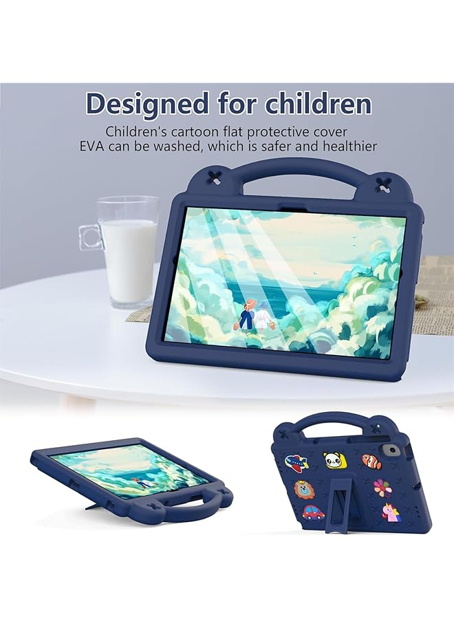 erorex Kids Tablet Case Tablet Case Children Friendly Diy Cute Design Handle With Stand Eva Lightweight Protective Cover Compatible With Galaxy Tab A9 8.7-Inch X116 Blue  - Image 2