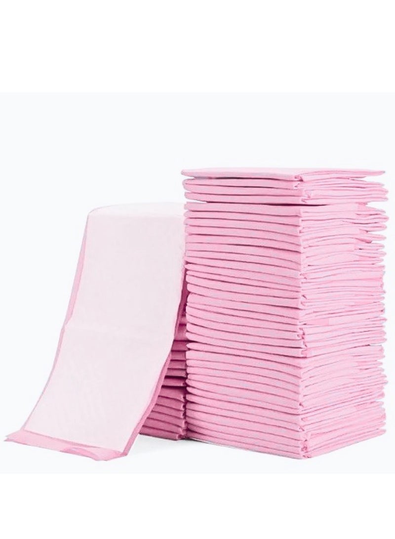 Cute 'n' Cuddle Pack Of 30 Disposable Changing Soft Ultra Absorbent Waterproof Diaper Mess-Free Changing Mat Liners Baby Changing Mat Cover Bed Pads, Pink, 60 CM X 45 CM - Image 1