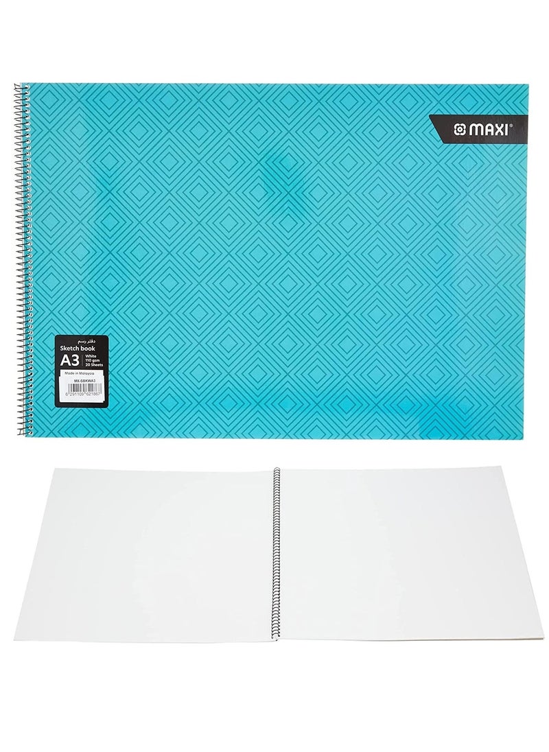 A3 Size Spiral Sketch Book 20 Sheets
