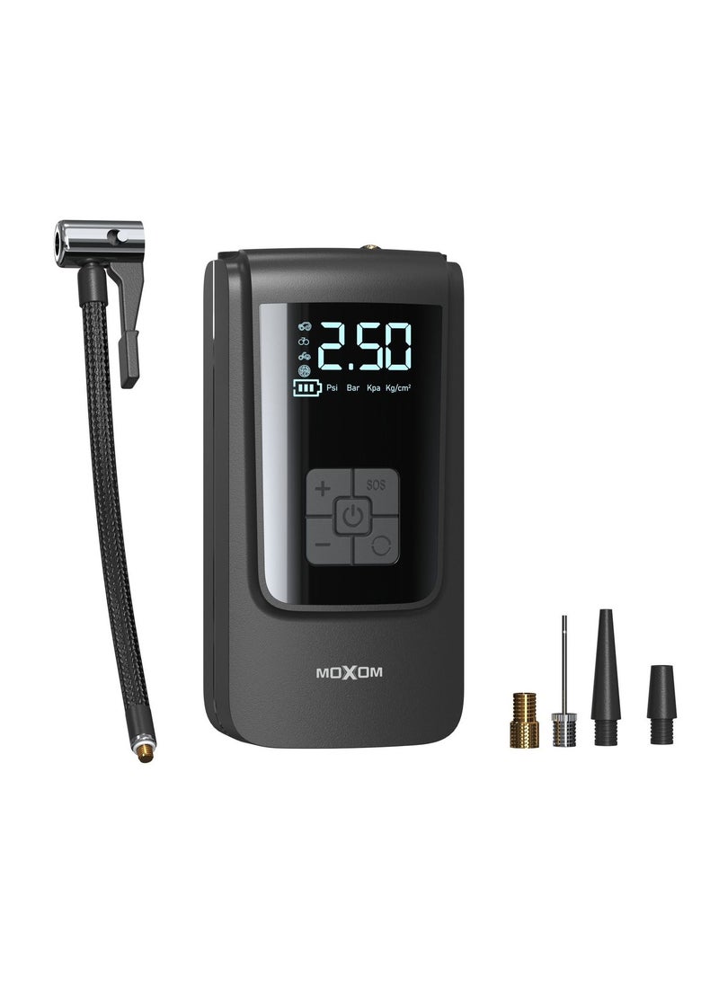 MOXOM MX-AC01 Portable Cordless Air Pump and Power Bank 4000 mAh with LCD + LED Display  - Image 1