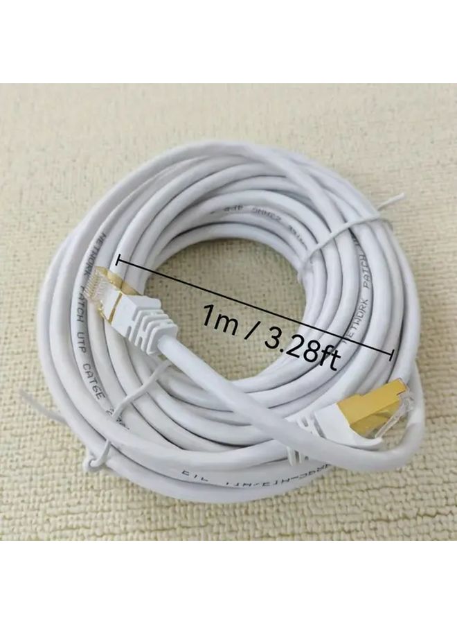 كابل إيثرنت عالي السرعة Cat6 39 37 بوصة أبيض متميز سريع وموثوق للاتصال - Image 2