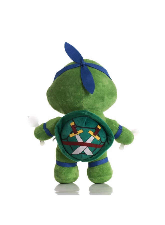 HALAMODO Green Mutant Hero Action Figures 25cm Q - version Blue - Eyed - Mask Plush Toy - A Sweet Item for Birthday Giving and Decorating Bedroom, Living Room, Desk Areas, Plus an Office Relaxation Toy - Image 1