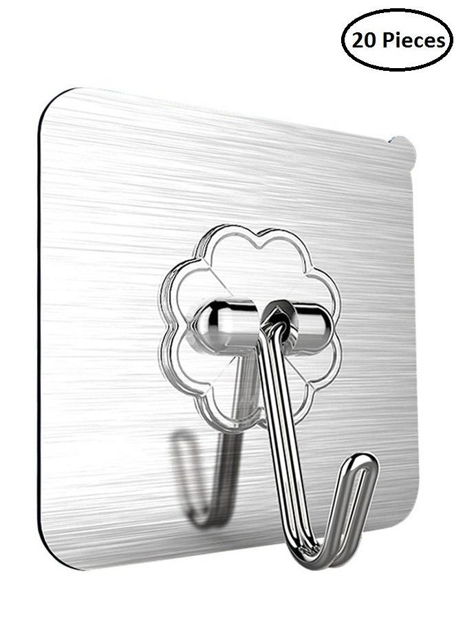 fashionhome 20 Piece Self Adhesive Heavy Duty Hooks  - Image 1