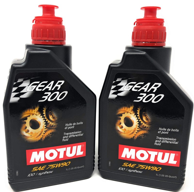 Motul 105777 Gear 300 75W90 100% Synthetic Gear Tans Diff Oil (2 Liter) 2 Pack - Image 1