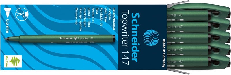 شنايدر قلم Schneider 1471 Topwriter 147 ذو نهاية من الألياف (نهاية ألياف صلبة، عرض الخط 0.6 مم)، عبوة تحتوي على 10 أقلام، لون أسود - Image 3