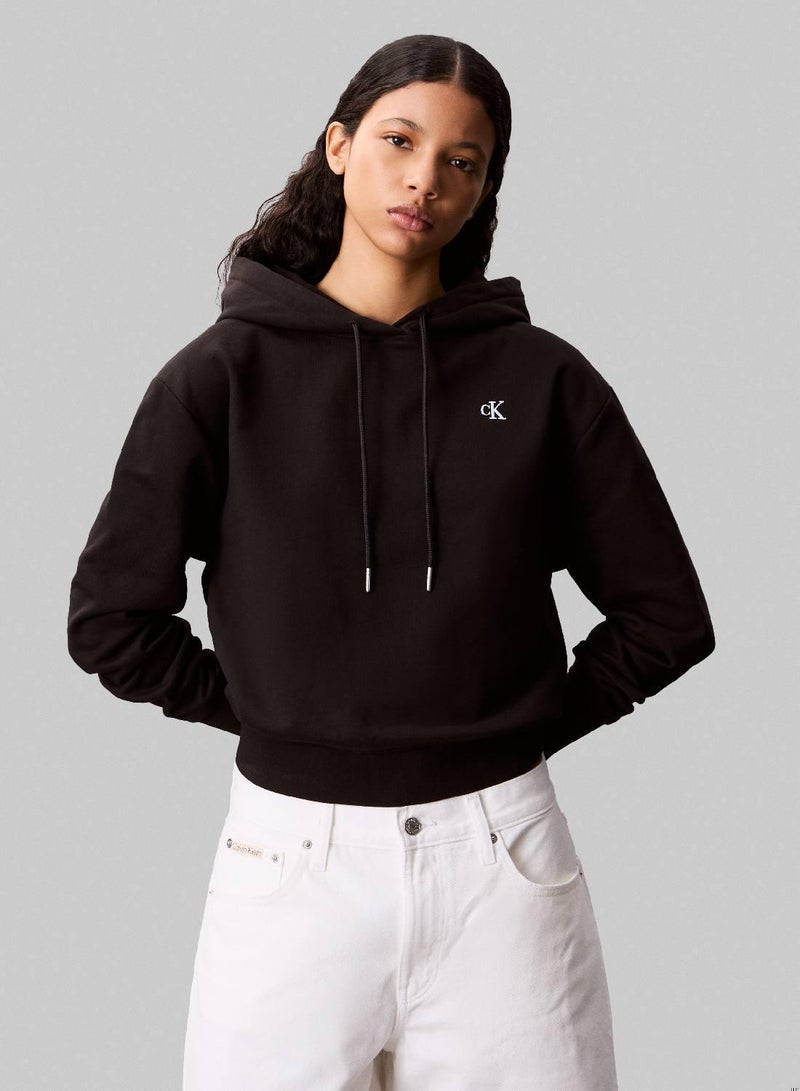 Calvin Klein Jeans Cotton Terry Monogram Hoodie - Image 1