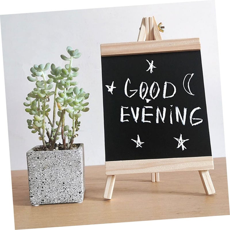 2 Pcs Wooden Chalkboard Sign Double Sided Rustic Message Board For Home Cafe Wedding - Image 4