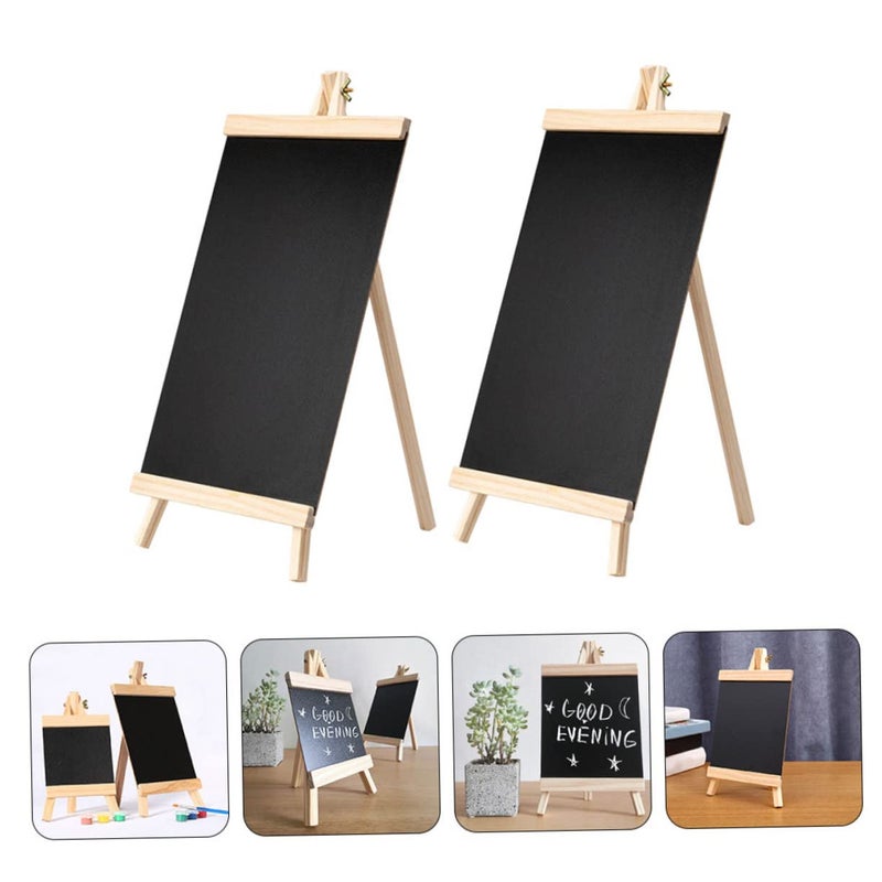 2 Pcs Wooden Chalkboard Sign Double Sided Rustic Message Board For Home Cafe Wedding - Image 5