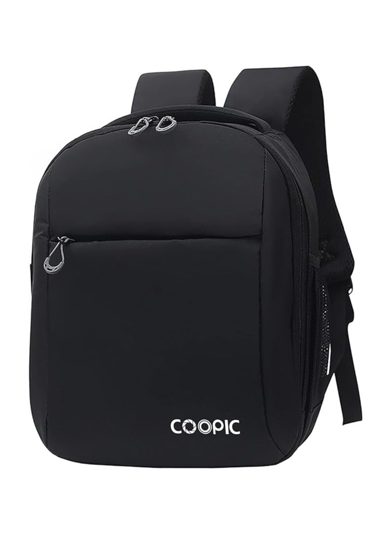 Coopic حقيبة ظهر كاميرا قماشية مقاومة للماء Coopic BP-08 لكاميرا DSLR SLR (27x17x34 سم، أسود) - Image 1