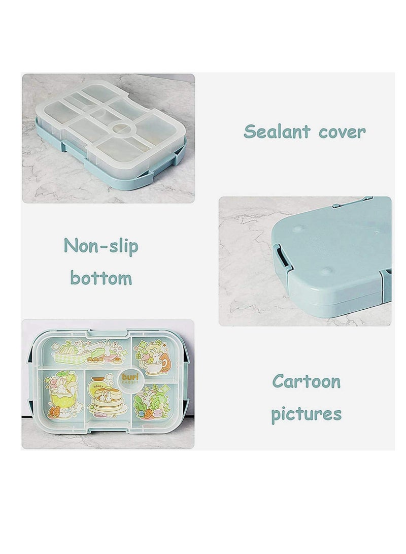 Cool Baby COOLBABY Kids Lunch Box, Bento Box for Kid with 6 Compartments, Suitable for Microwave and Dishwasher, 920ml Lunch Container for Kids - Image 5