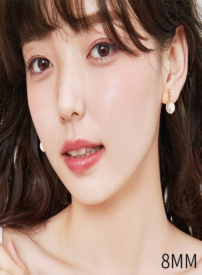 OIDIMS Elegant Pearl Ear Cuffs Earrings for Women Fake Helix Clip On Cartilage Wrap Non Piercing Minimalist Dangle Drop Promise Engagement Wedding Statement Fashion Jewelry Gifts Birthday Valentone's Day - Image 4