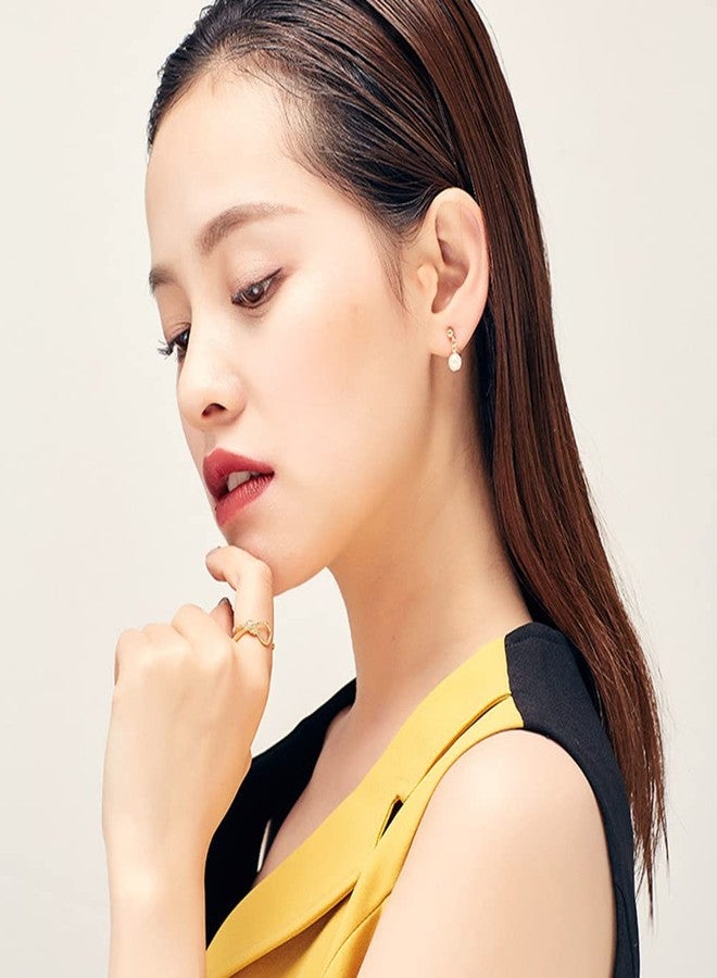 OIDIMS Elegant Pearl Ear Cuffs Earrings for Women Fake Helix Clip On Cartilage Wrap Non Piercing Minimalist Dangle Drop Promise Engagement Wedding Statement Fashion Jewelry Gifts Birthday Valentone's Day - Image 2