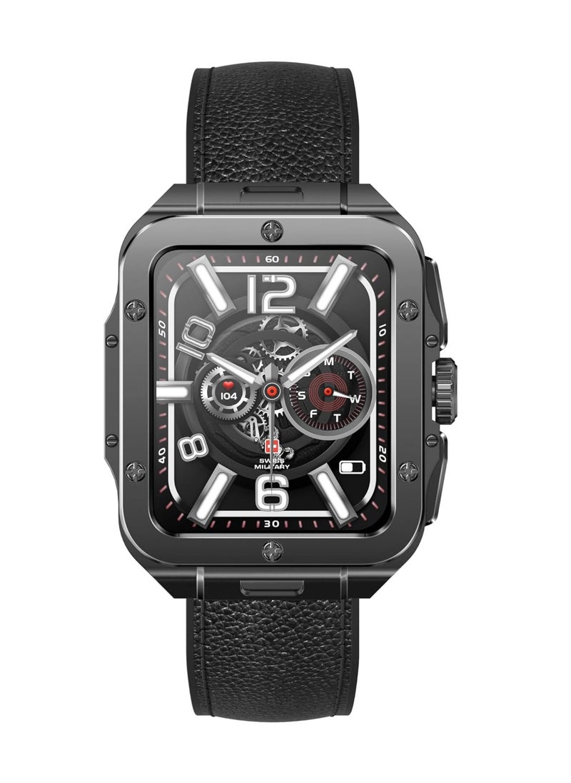 Swiss Military Alps 2 Smartwatch with Call Features, Music Playback, 1000 Songs Storage, IP67, Fitness & Health, Magnetic Charging, 7-12 Days Battery Life, iOS/Android Compatible - Gun Metal Black - pzsku/Z76A8A0ABE556C0B97033Z/45/_/1699943588/ce8fe9b2-e454-4b12-ba0f-57a6307850f8