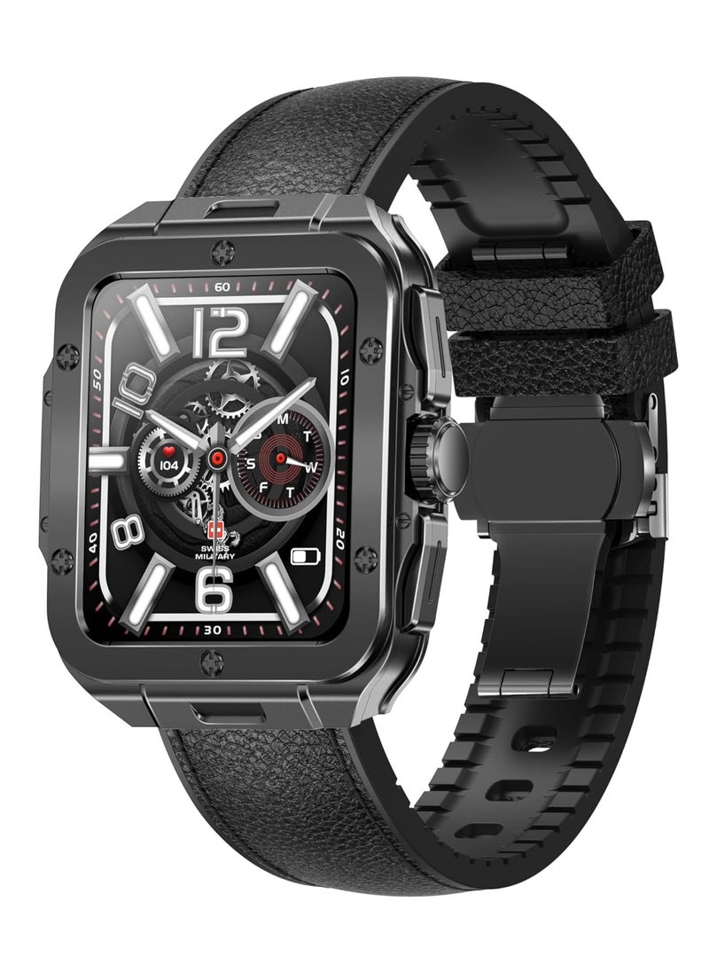 Swiss Military Alps 2 Smartwatch with Call Features, Music Playback, 1000 Songs Storage, IP67, Fitness & Health, Magnetic Charging, 7-12 Days Battery Life, iOS/Android Compatible - Gun Metal Black - pzsku/Z76A8A0ABE556C0B97033Z/45/_/1699943589/3ed5956c-a927-4828-bae6-33b7b71b00b5