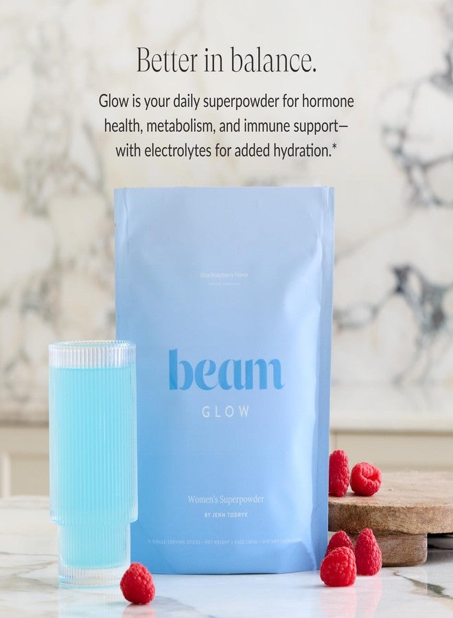 Beam Glow, Hormone Balance for Women, Thyroid Support for Women, Natural Hormone Support Powder with Selenium and Bromelain, PMS Relief, Energy, Hair Skin & Nails, Vegan, No Sugar, 15 Servings - Image 2