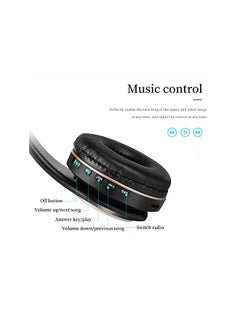 X spring Bluetooth Headphones Over Ear Foldable Wireless Headphones Hi Fi Stereo Bluetooth 5.0 Headset Built In Microphone Suitable For Cellphone Work Pc Black  - Image 4