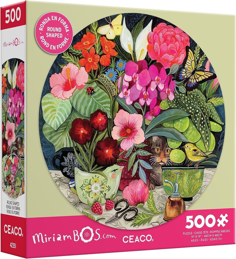 Ceaco Miriam Bos Patiently Waiting 500 Piece Round Jigsaw Puzzle - Image 3