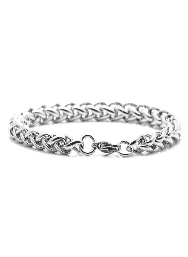 Xusamss Fashion Stainless Steel Wheat Link Bracelet,9.0" Wrist - Image 2