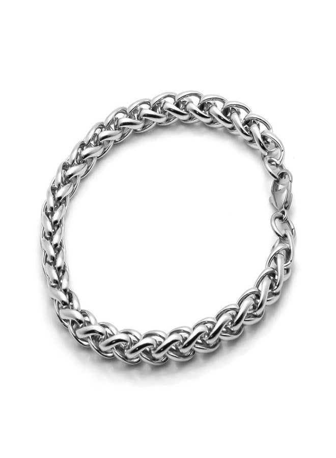 Xusamss Fashion Stainless Steel Wheat Link Bracelet,9.0" Wrist - Image 3
