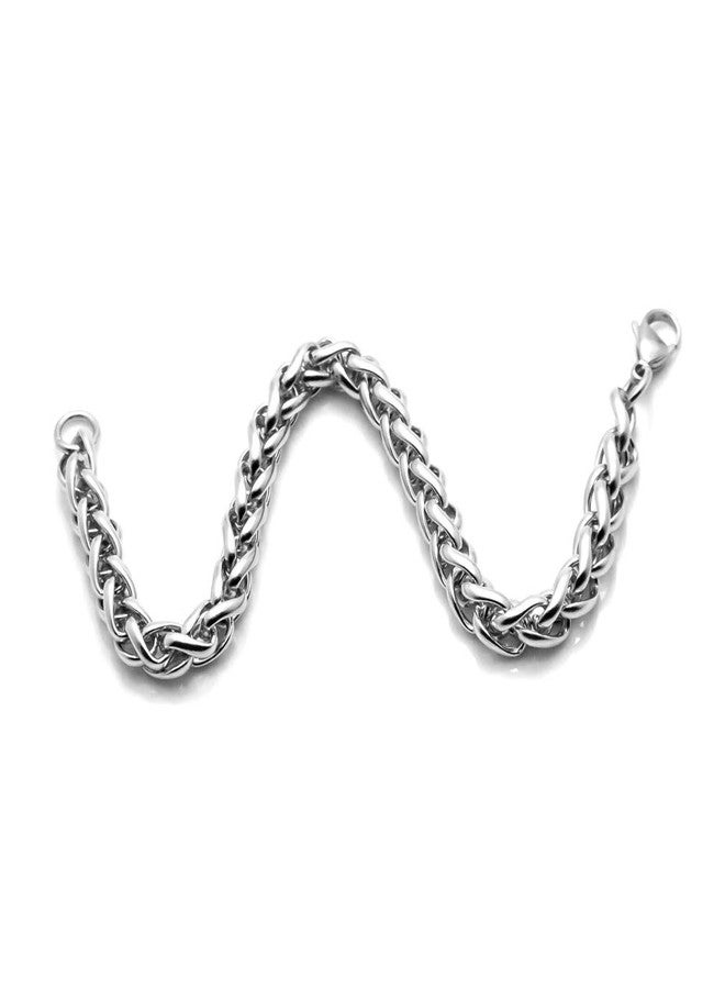 Xusamss Fashion Stainless Steel Wheat Link Bracelet,9.0" Wrist - Image 4