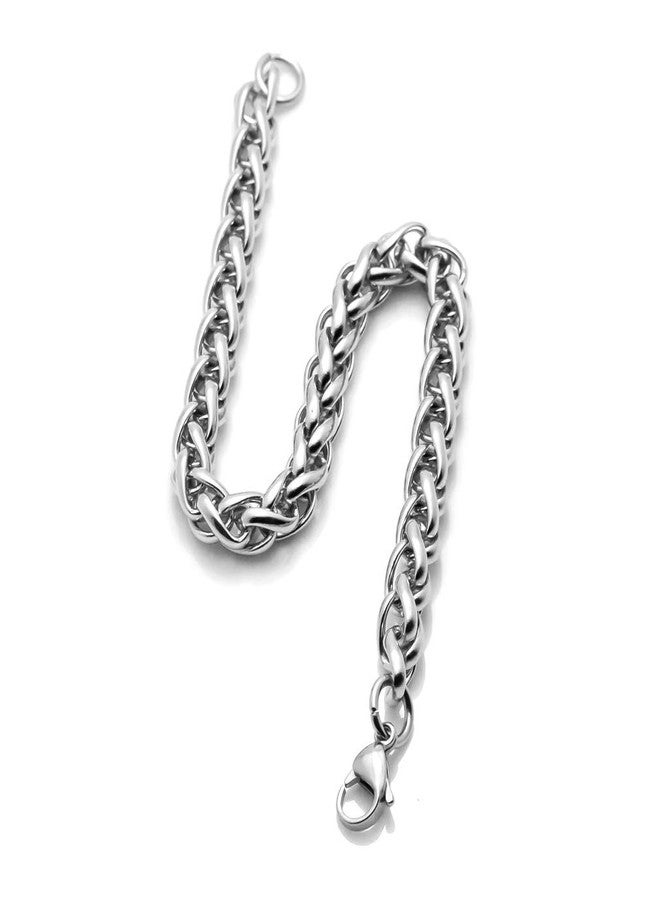 Xusamss Fashion Stainless Steel Wheat Link Bracelet,9.0" Wrist - Image 5