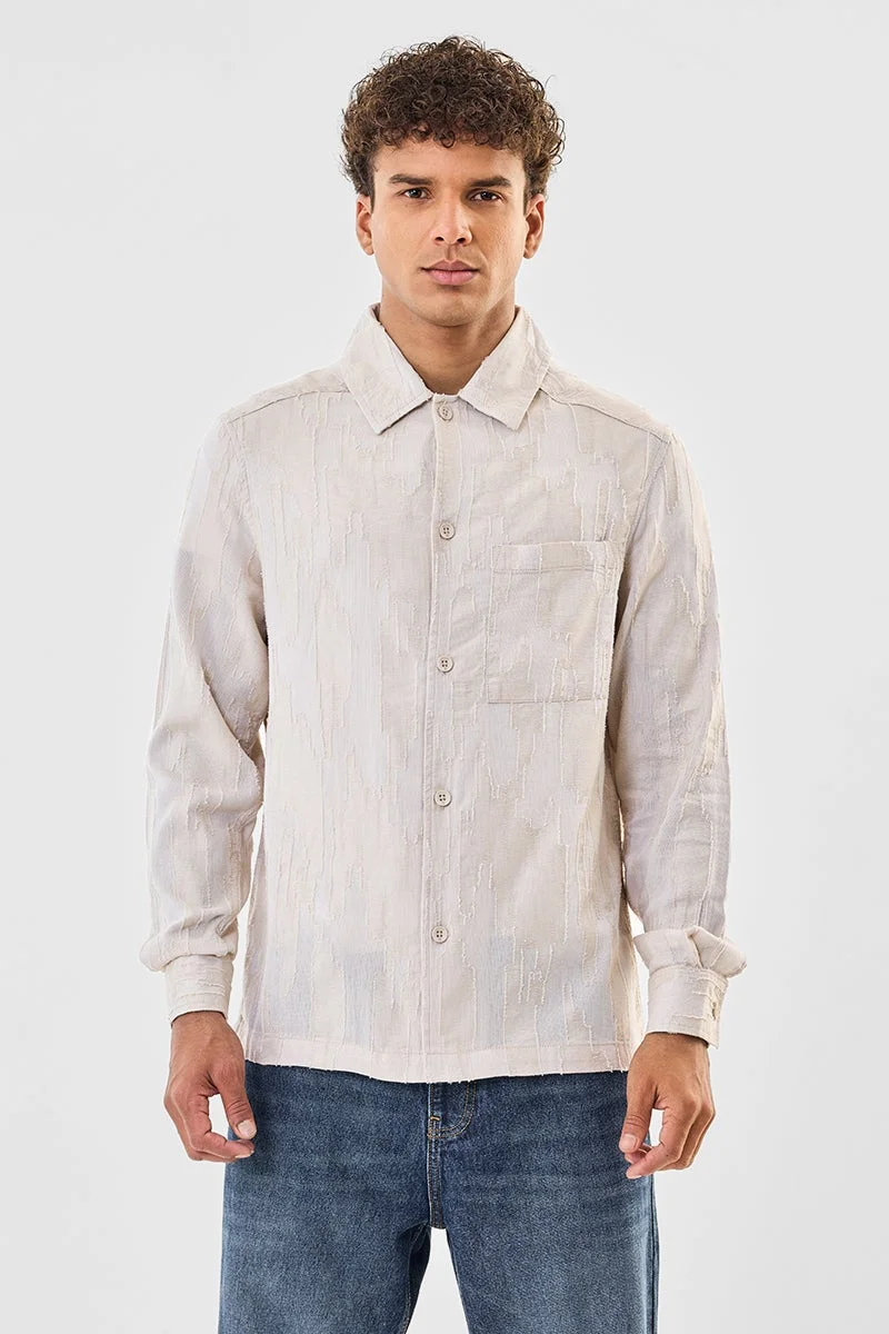 SNITCH Jacquard 100% Cotton Box Fit Overshirt