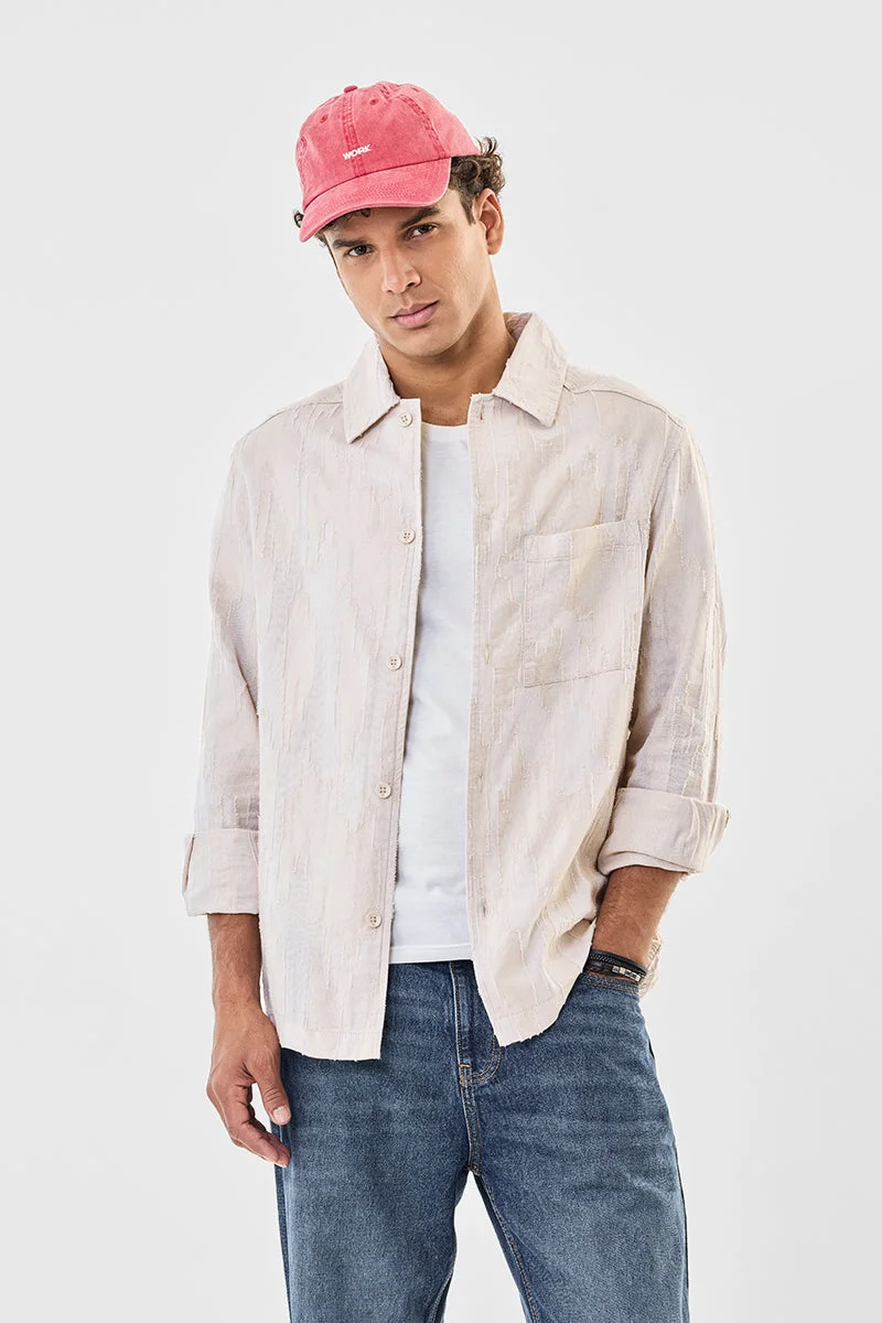 SNITCH Jacquard 100% Cotton Box Fit Overshirt