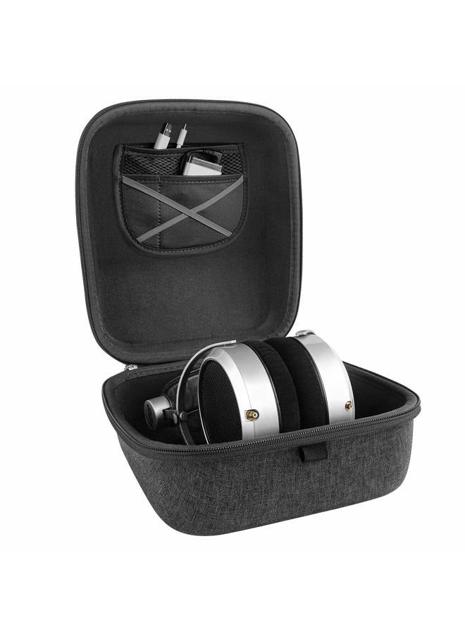 Geekria Shield Case for Large-Sized Over-Ear Headphones, Replacement Hard Shell Travel Carrying Bag with Cable Storage, Compatible with HiFiMAN HE 6se, HE 1000 Headsets (Dark Grey) - Image 3