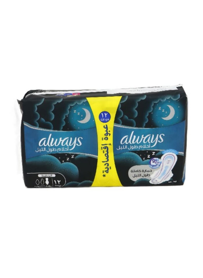Always Maxi Pad Dreamz All Night 12Pack Pk