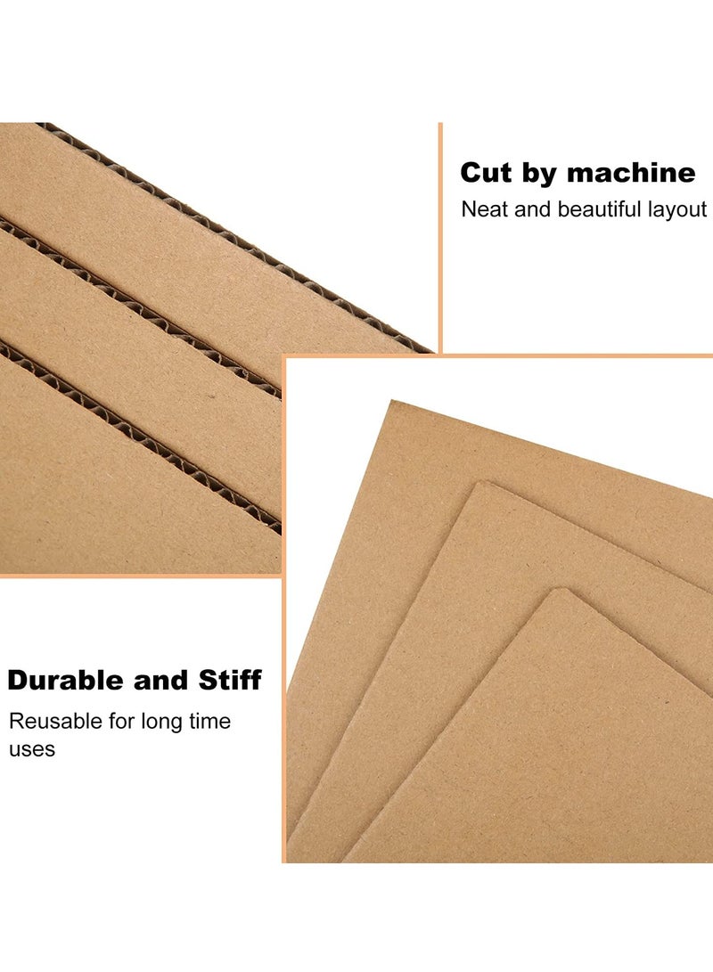 كرافت ماجيك عبوة من 5 قطع من الورق المقوى المموج بحجم A3 (297 × 420 مم) للبريد، مصنوعة من ورق كرافت، وإضافات تغليف مسطحة للشحن والبريد والفنون والحرف اليدوية - Image 2