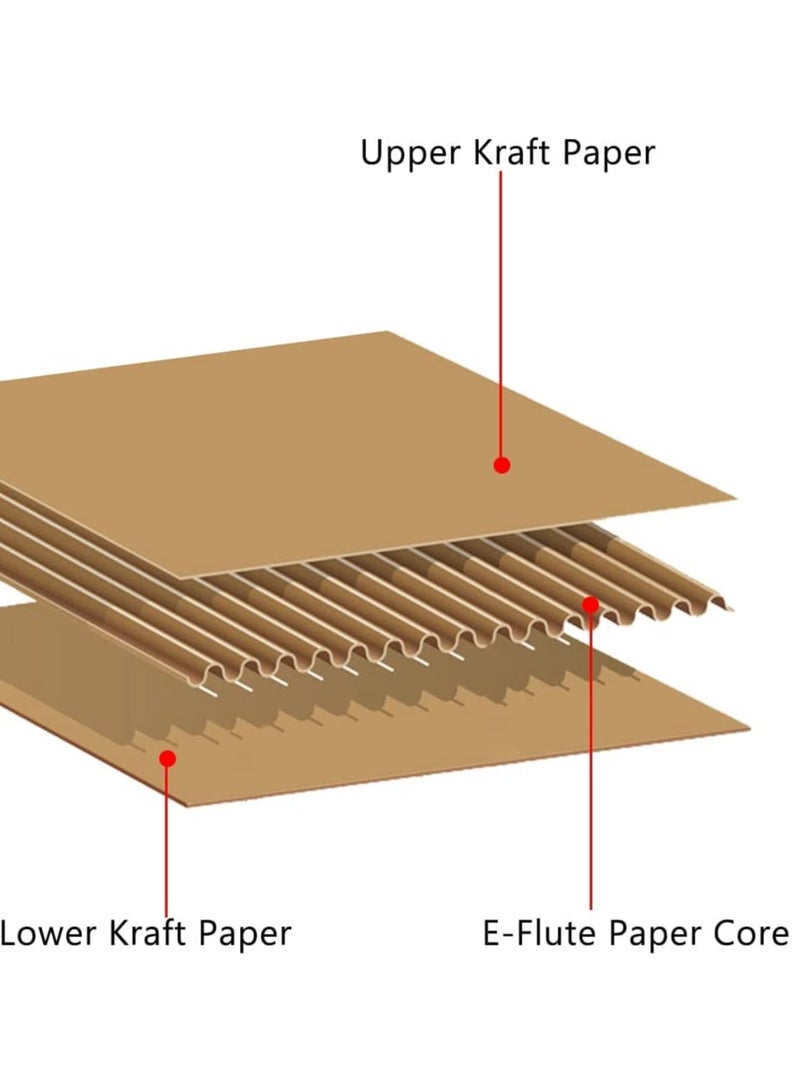 كرافت ماجيك عبوة من 5 قطع من الورق المقوى المموج بحجم A3 (297 × 420 مم) للبريد، مصنوعة من ورق كرافت، وإضافات تغليف مسطحة للشحن والبريد والفنون والحرف اليدوية - Image 3