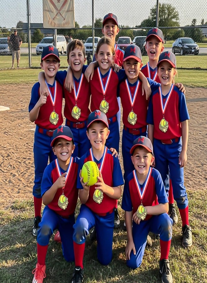 Trnayi 20 Pcs Paw Print Medals with Neck Ribbons 2'' Gold Medal for Awards Winner Encourage Team Participation for Kids Adults Trophy Award Prize Gift Team Competitions Party Favor Gifts(Softball) - Image 5