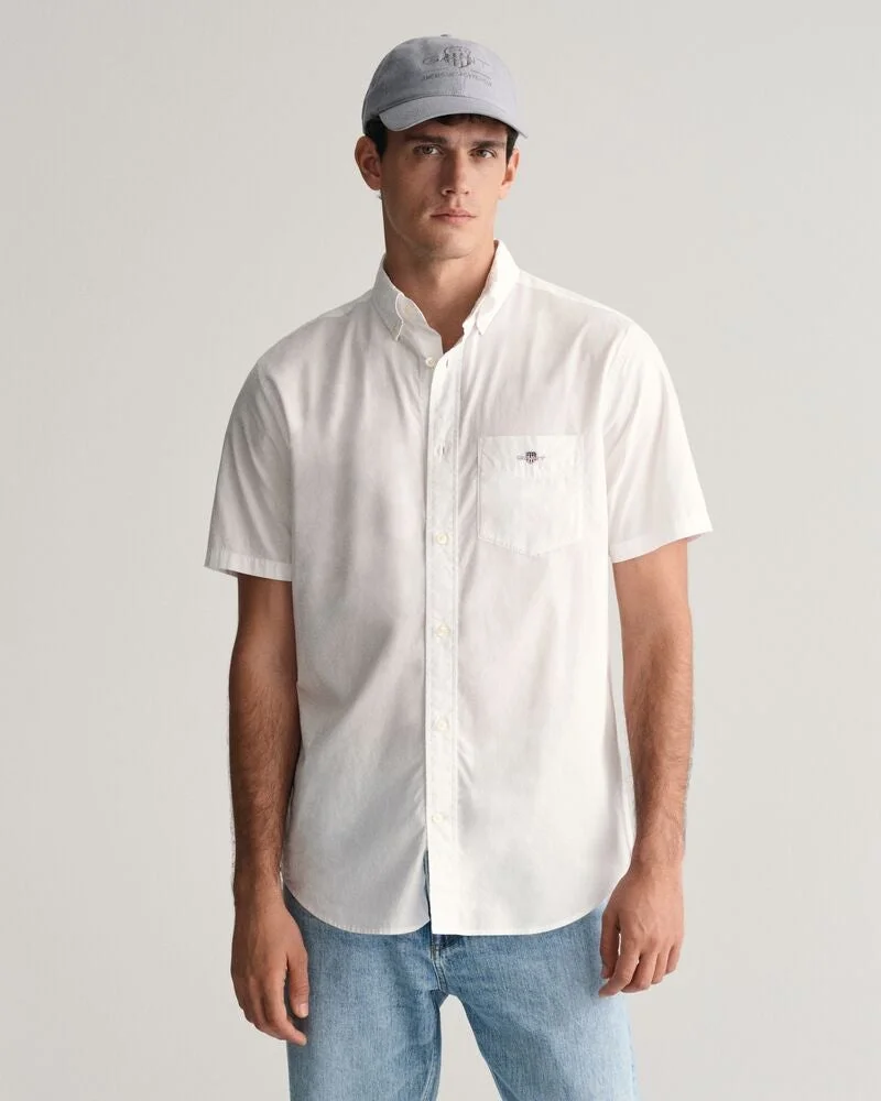 GANT  Gant Regular Classic Poplin Ss Shirt for Men | Best Price UAE