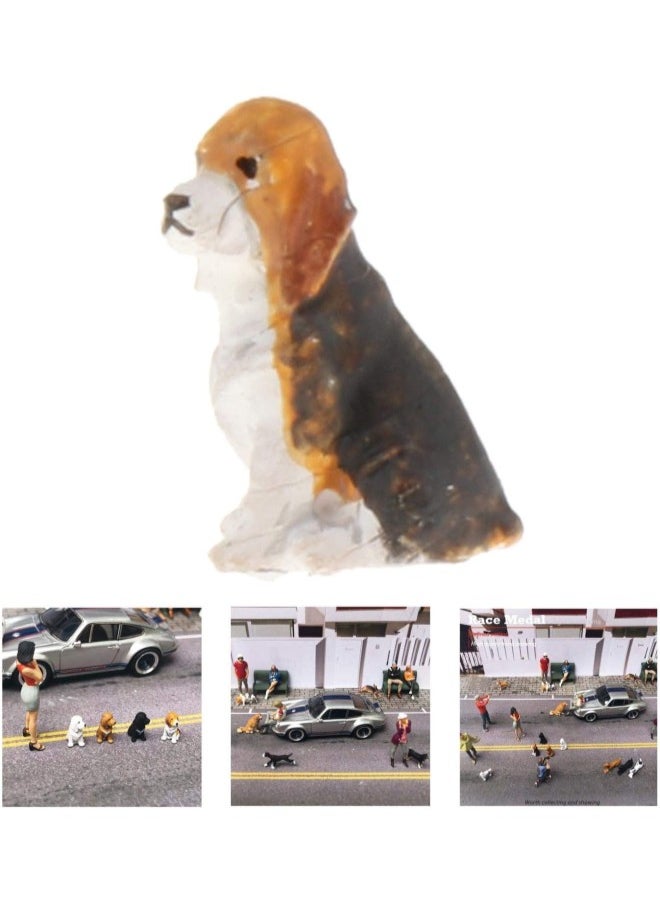 1:64 Scale Hand Painted Model,Mini Tiny Dog Layout ,Scenery Table Scenario Toy Group Decoration - Style2
