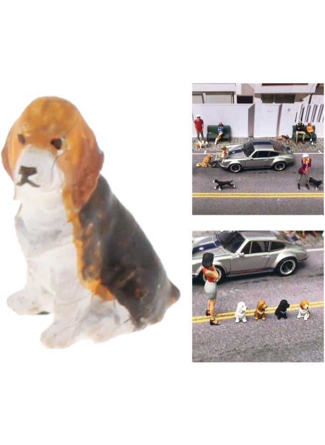 1:64 Scale Hand Painted Model,Mini Tiny Dog Layout ,Scenery Table Scenario Toy Group Decoration - Style2