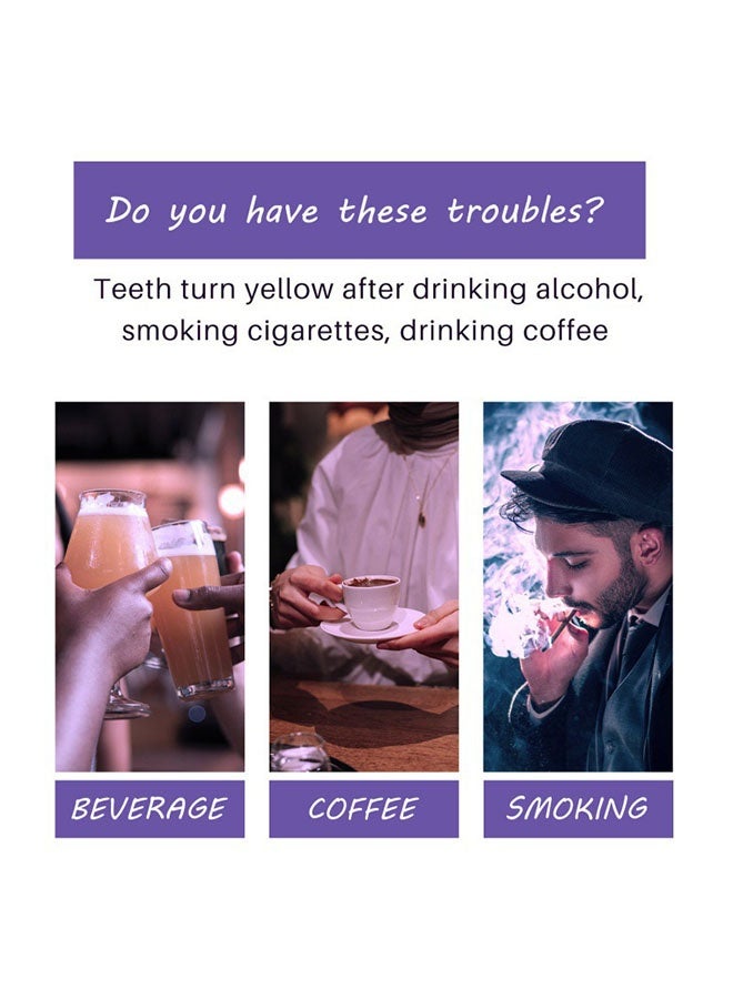 لانثوم مصحح بنفسجي، تبييض الأسنان، العناية بالفم، نفس منعش، موس بنفسجي، معجون أسنان أبيض لامع، رغوة تنظيف الأسنان V34، 50 مل - Image 2