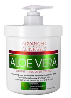 Advanced Clinicals Aloe Vera Soothe Recover Cream 454g  - Image 1