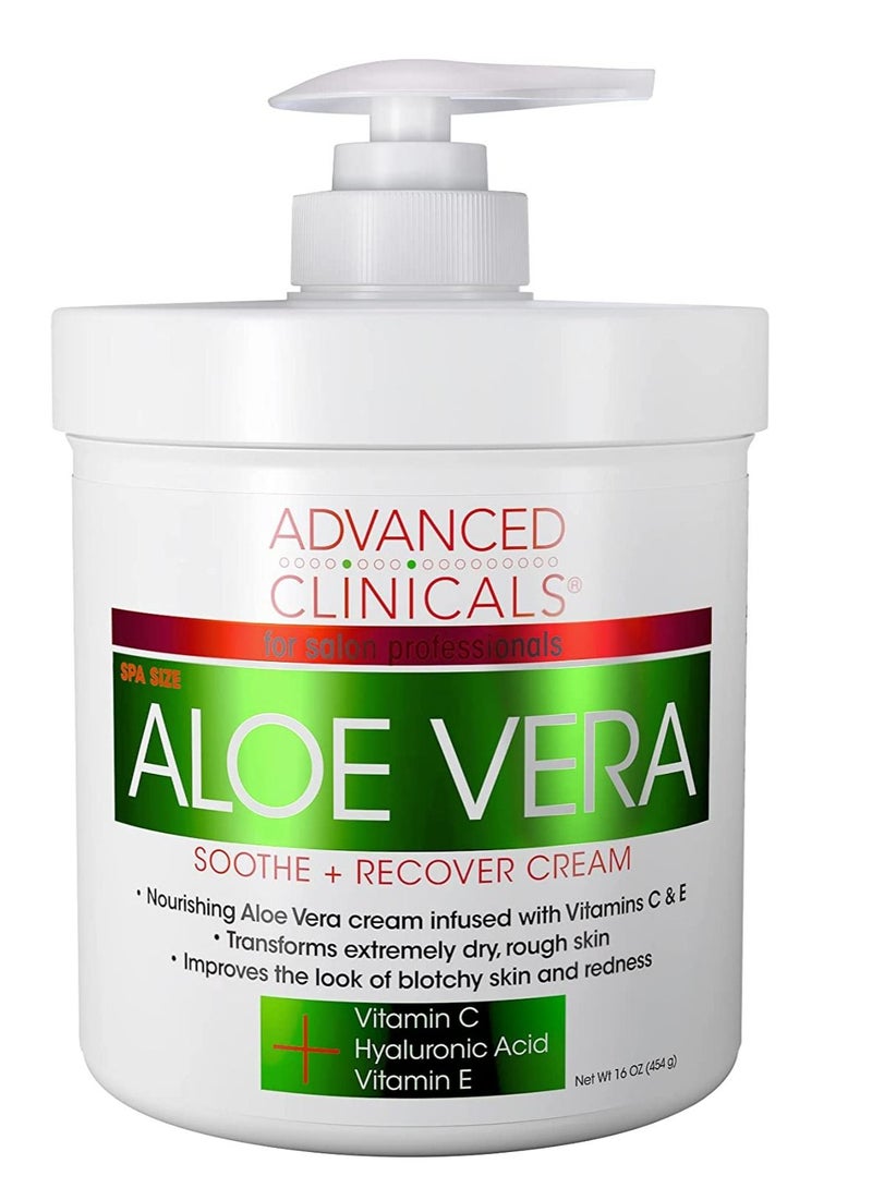 Advanced Clinicals Aloe Vera Soothe Recover Cream 454g - Image 1