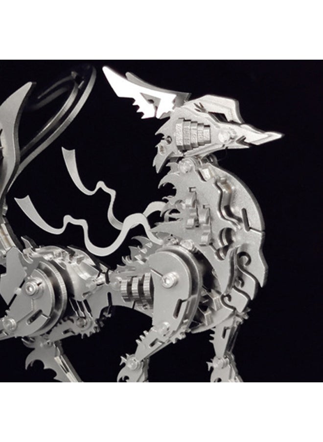 Generic - Steel Warcraft Nine-tailed Fox 3d Metal Assembly Model Puzzle Mechanical Assembly Handmade Difficulty Children's Creative Toys-Color:[gryphon] Diy/finished Product Please Note - Image 1