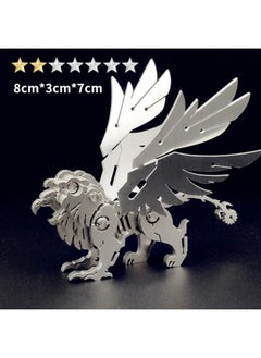 Steel Warcraft Nine-tailed Fox 3d Metal Assembly Model Puzzle Mechanical Assembly Handmade Difficulty Children's Creative Toys-Color:[gryphon] Diy/finished Product Please Note