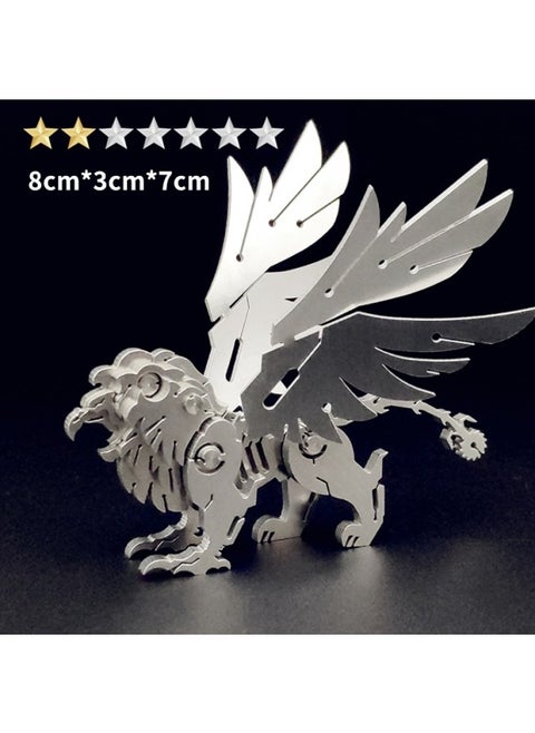 Steel Warcraft Nine-tailed Fox 3d Metal Assembly Model Puzzle Mechanical Assembly Handmade Difficulty Children's Creative Toys-Color:[gryphon] Diy/finished Product Please Note