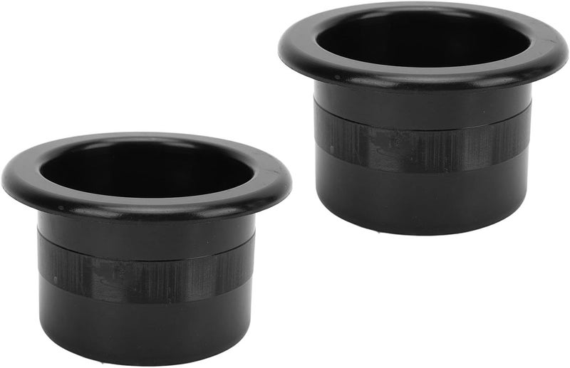 Asixxsix Plastic Cup Holder Insert, 2PCS 2.7inch Deep Design Drink Holder for Sofa Recliner Boat Rv Couch Car Truck Poker Table, Black - Image 5