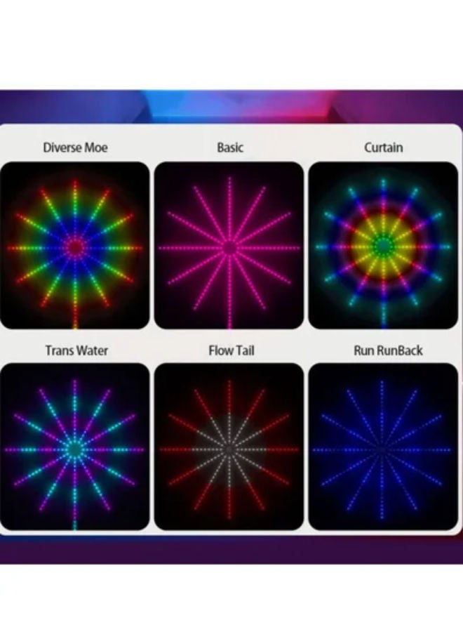 Firework Magic Color Smart Strip USB Powered Led Lights For Bedroom With Launch Burst Effect Remote App Control